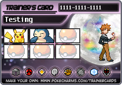 Testing's Trainer Card