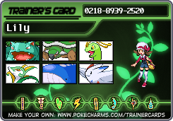 Lily's Trainer Card