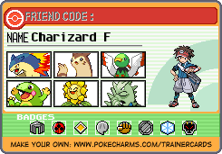 Charizard F's Trainer Card