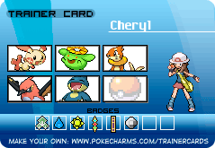 Cheryl's Trainer Card