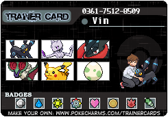 Vin's Trainer Card