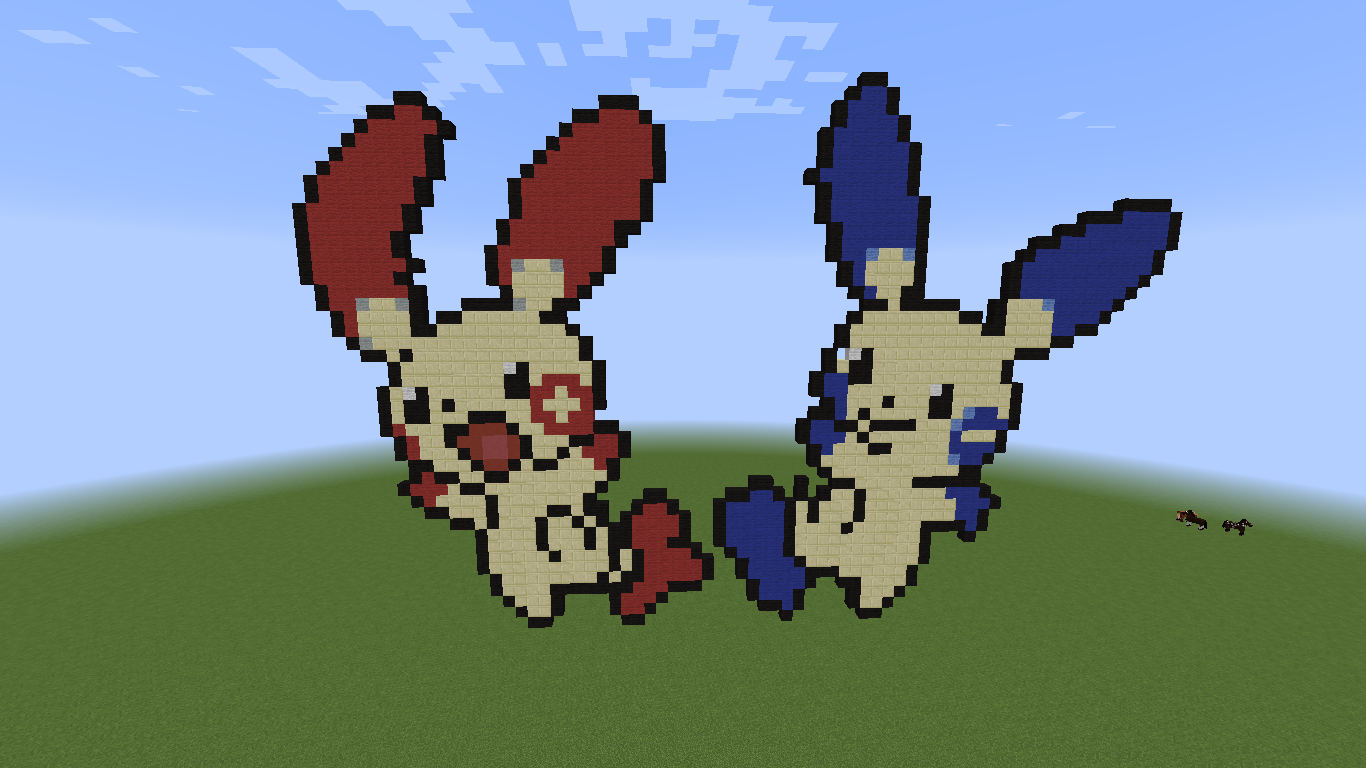 Plusle and Minun Pixel art.png
