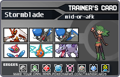 Stormblade's Trainer Card