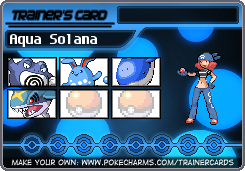 Aqua Solana's Trainer Card