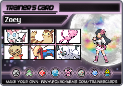 Zoey's Trainer Card