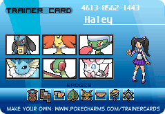 Haley's Trainer Card