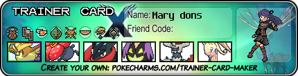Mary dons's Trainer Card
