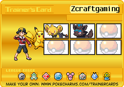 Zcraftgaming's Trainer Card