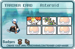 Asteroid's Trainer Card