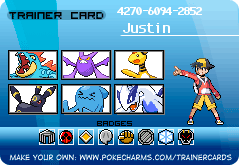 Justin's Trainer Card