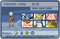 BLUE's Trainer Card
