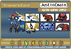 Justin(main)'s Trainer Card