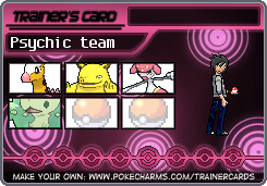 Psychic team's Trainer Card