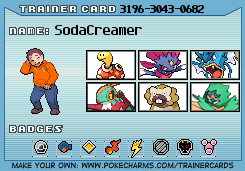 SodaCreamer's Trainer Card