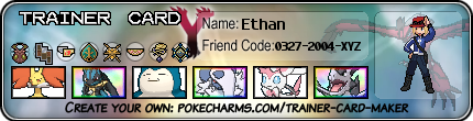 Ethan's Trainer Card