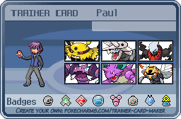 Paul's Trainer Card