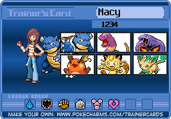 Macy's Trainer Card
